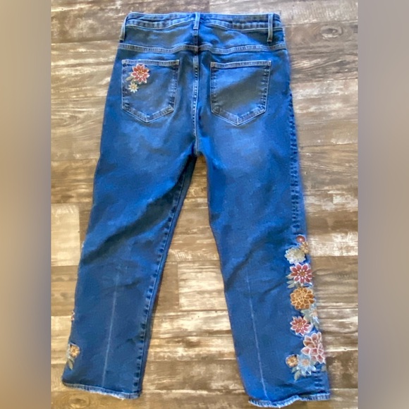 Driftwood Stella Floral Embroidered Jeans Size 31/27 - Picture 4 of 11